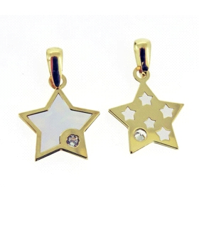 COLGANTE ESTRELLA ORO 1ª LEY 12 MM