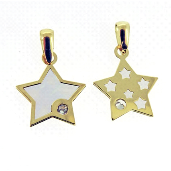 COLGANTE ESTRELLA ORO 1ª LEY 12 MM