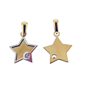 ESTRELLA COLGANTE ORO 1ª LEY 11.5 X 1 MM