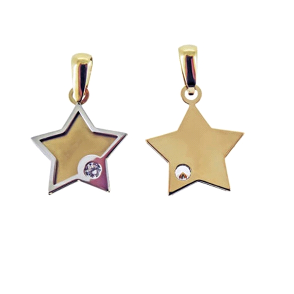 ESTRELLA COLGANTE ORO 1ª LEY 11.5 X 1 MM