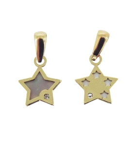 ESTRELLA COLGANTE ORO 1ª LEY 8X1 MM ZIR