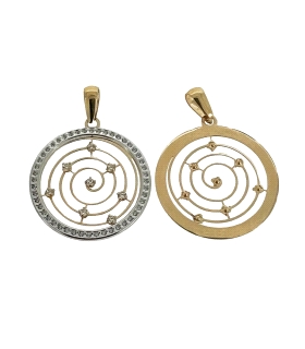 COLGANTE INFINITO ORO BICOLOR 18 KTES.