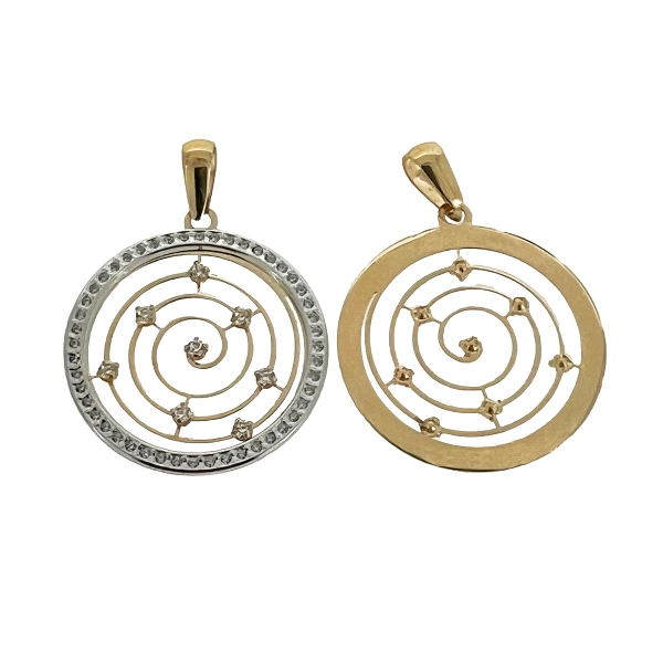 COLGANTE INFINITO ORO BICOLOR 18 KTES.