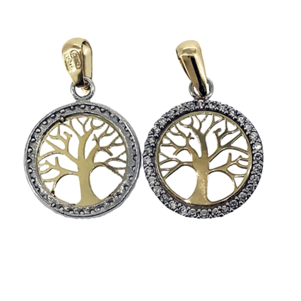 COLGANTE ARBOL VIDA ORO 1ª LEY 13 MM ZIR