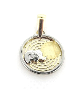 COLGANTE RECIEN RELOJ ORO 1ª LEY 14 MM