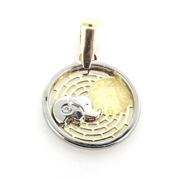 COLGANTE RECIEN RELOJ ORO 1ª LEY 14 MM