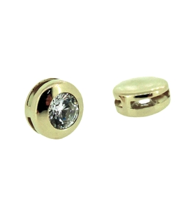 COLGANTE CHATON ORO 1ª LEY 6,50 MM CIR.