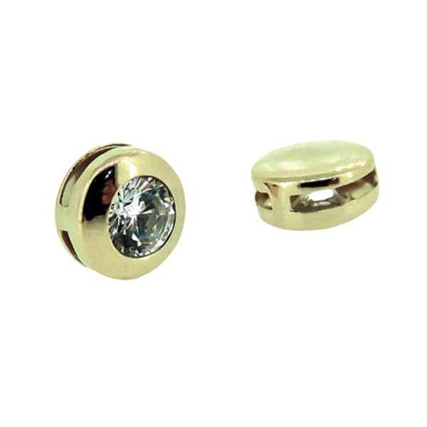 COLGANTE CHATON ORO 1ª LEY 6,50 MM CIR.
