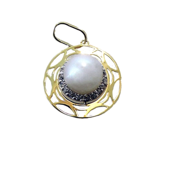 COLGANTE PERLA ORO 1ª LEY 13 MM. ZIR,