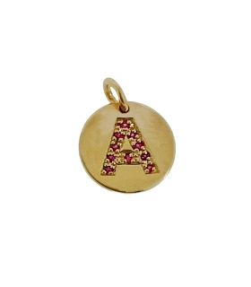 COLGANTE LETRA A ORO 18 KTES. 11 MM