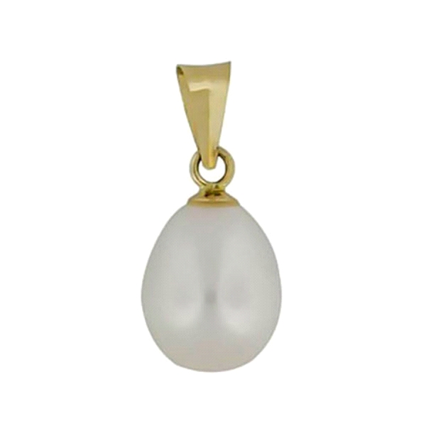 COLGANTE PERLA NATURAL ORO 1ª LEY 11X9