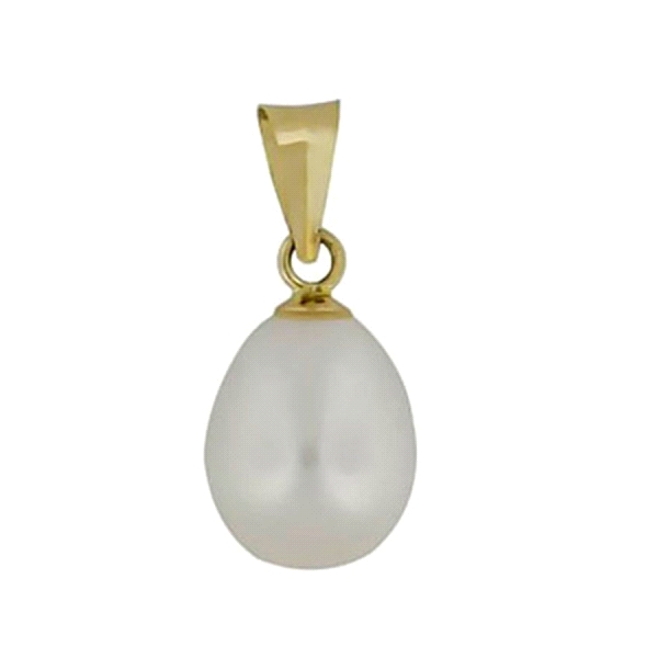 COLGANTE PERLA NATURAL ORO 1ª LEY 13X10
