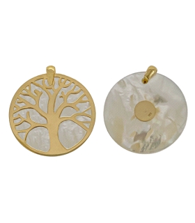 COLGANTE ARBOL VIDA ORO 1ª LEY 30 MM.