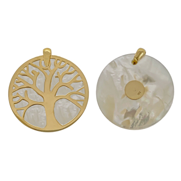 COLGANTE ARBOL VIDA ORO 1ª LEY 30 MM.