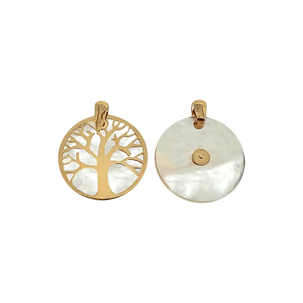 COLGANTE ARBOL VIDA NACAR ORO 1ª LEY 16