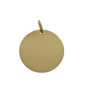 COLGANTE DISCO BRILLO ORO 18 KTES. 20 MM