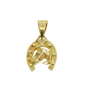 COLGANTE HERRADURA CABALLO ORO 18 KTES.