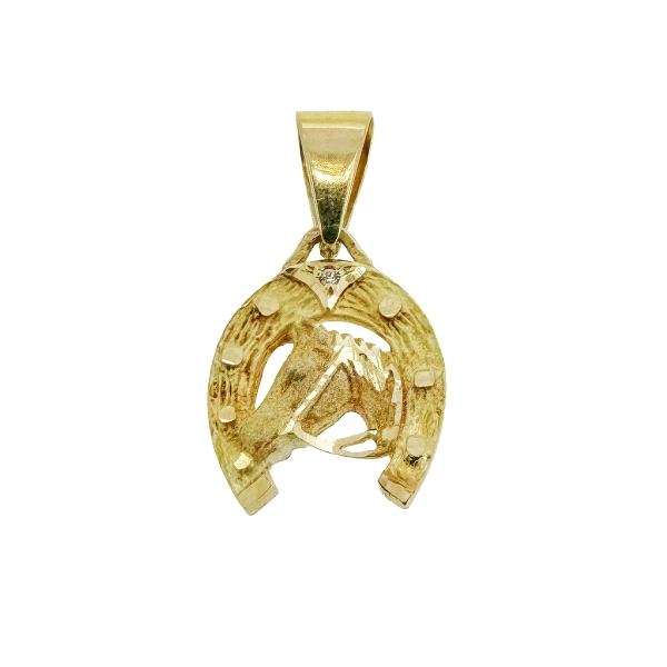 COLGANTE HERRADURA CABALLO ORO 18 KTES.
