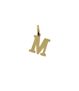 COLGANTE LETRA M ORO 18 KTES. 10 X 10 MM