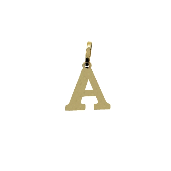COLGANTE LETRA A ORO 18 KTES. 12 X 10 MM