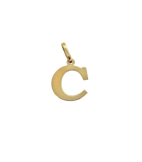 COLGANTE LETRA C ORO 1ª LEY 10 X 10 MM
