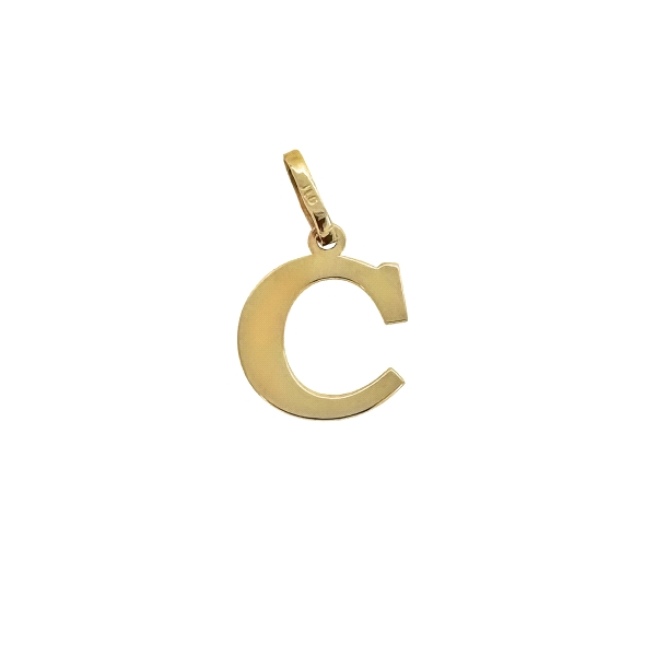 COLGANTE LETRA C ORO 1ª LEY 10 X 10 MM