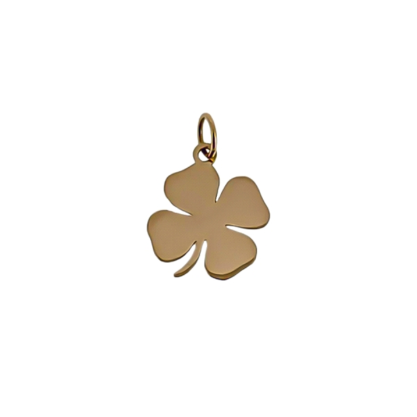 COLGANTE TRÉBOL ORO 18 KTES. 10 X 10 MM