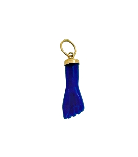 COLGANTE MANO AZUL 1ª LEY 18 X 4 MM