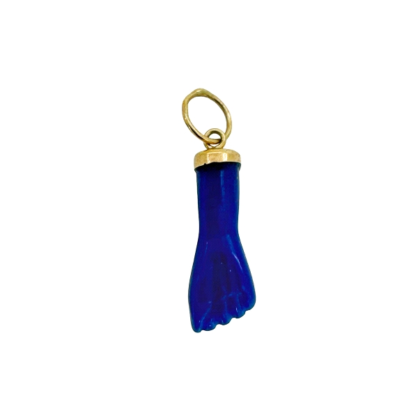 COLGANTE MANO AZUL 1ª LEY 18 X 4 MM