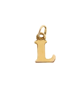 COLGANTE LETRA L ORO 18 KTES. 9 X 6 MM.