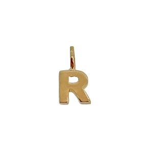 COLGANTE LETRA  R  ORO 18 KTES. 7 MM.