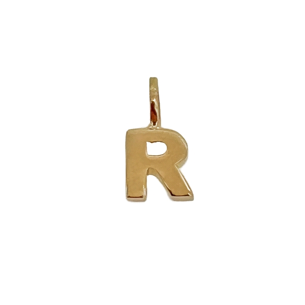 COLGANTE LETRA  R  ORO 18 KTES. 7 MM.