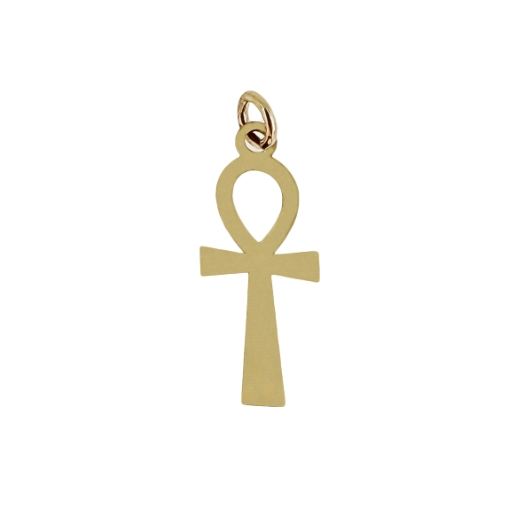 COLGANTE CRUZ DE LA VIDA ORO 18 KTES. 20