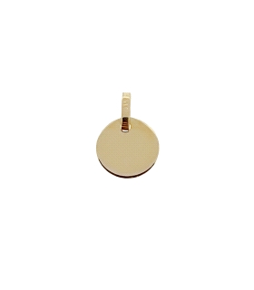 COLGANTE DISCO ORO 18 KTES. 8 X 0.40 MM