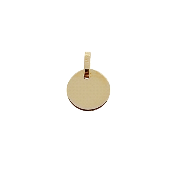 COLGANTE DISCO ORO 18 KTES. 8 X 0.40 MM