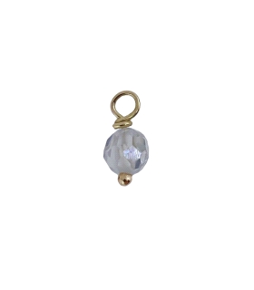 COLGANTE  BOLA BLANCA ORO 1ª LEY 4 MM.