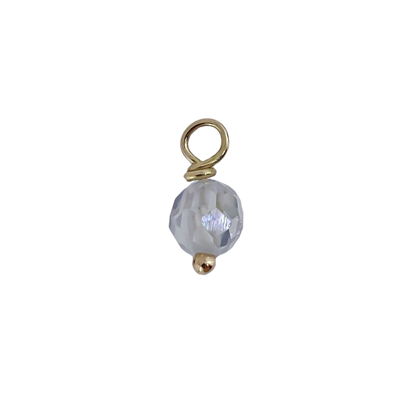 COLGANTE  BOLA BLANCA ORO 1ª LEY 4 MM.