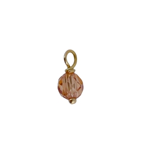 COLGANTE PIEDRA CHAMPAN ORO 1ª LEY 4 MM.