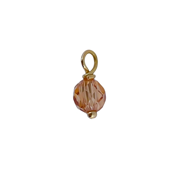 COLGANTE PIEDRA CHAMPAN ORO 1ª LEY 4 MM.