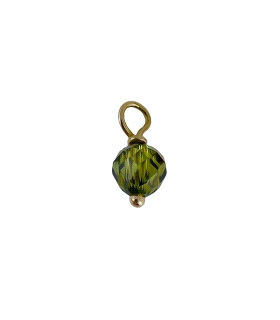 COLGANTE PIEDRA PERIDOT ORO 1ª LEY 4 MM.