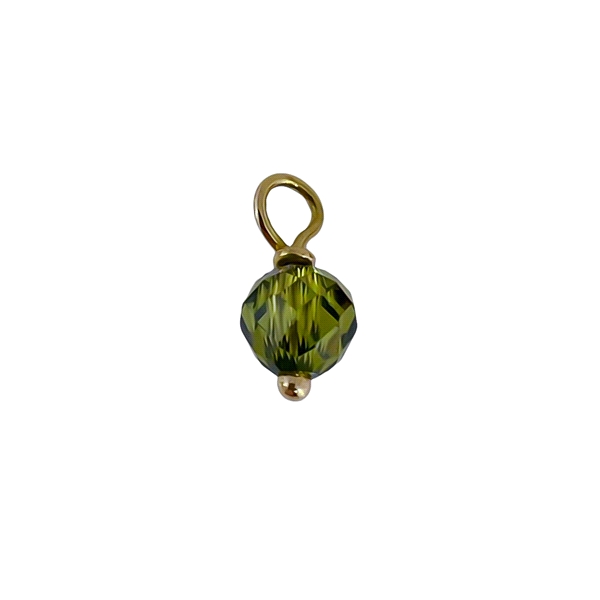 COLGANTE PIEDRA PERIDOT ORO 1ª LEY 4 MM.