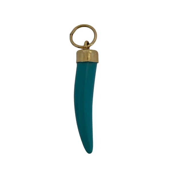COLGANTE COLMILLO ORO 1ª LEY 20X4.50 MM