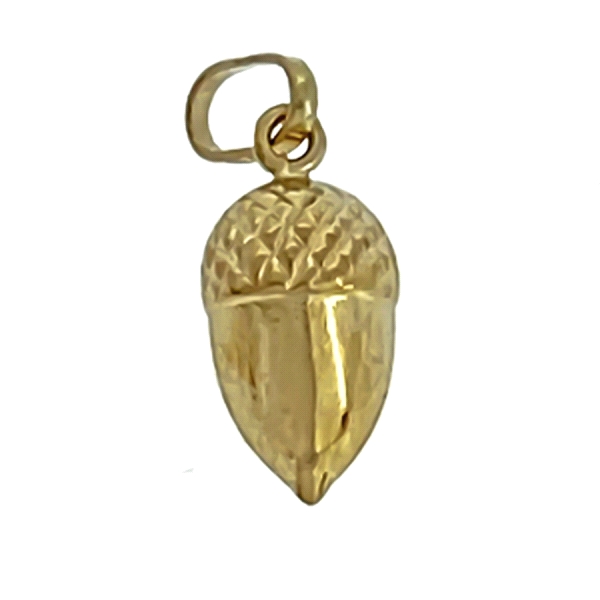 COLGANTE BELLOTA ORO 1ª LEY 14X8,50 MM