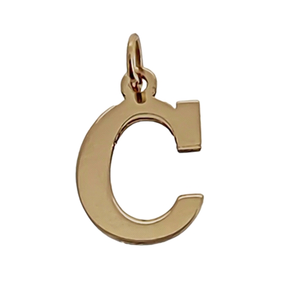 COLGANTE LETRA C ORO 1ª LEY 10 X 7,50 MM