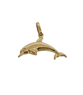 COLGANTE DELFIN ORO 1ª LEY 18 MM LARGO