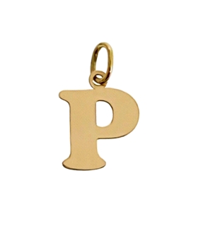 COLGANTE LETRA P ORO 1ª LEY 11.50 X 8.50