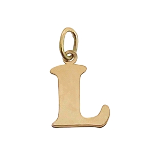 COLGANTE LETRA L ORO 1ª LEY 11.50 X 8.50
