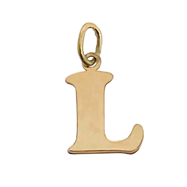 COLGANTE LETRA L ORO 1ª LEY 11.50 X 8.50