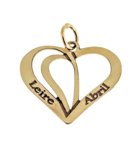 COLGANTE CORAZON ORO 1ª LEY 17 X 15 MM