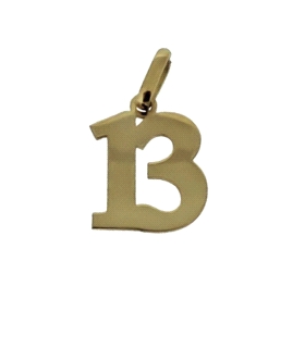 COLGANTE NUMERO 13 ORO 1ª LEY ALTO 12